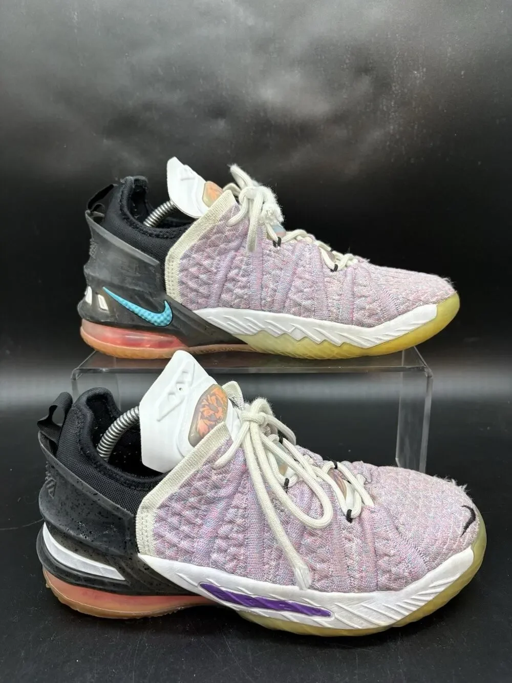 Nike LeBron XVIII 18 Purple White Black Red CW2760 900 Youth Size 4Y